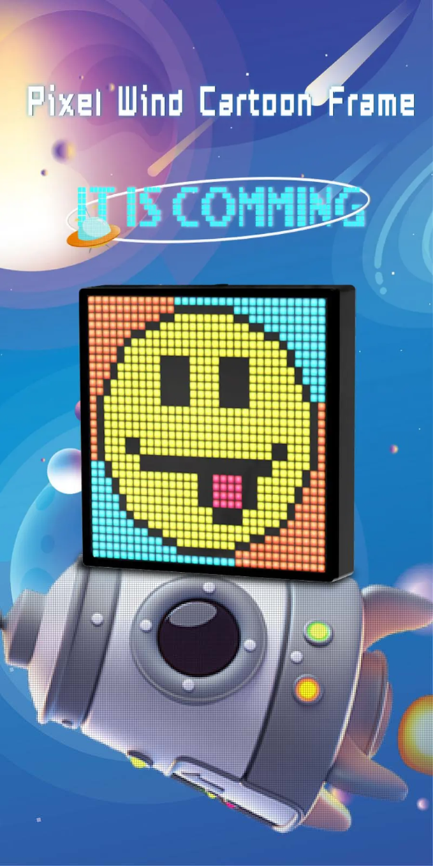 Pixel screen Bluetooth DIY point control screen alarm clock time screen wall-mounted LED pixel light full color dynamic smart DIy