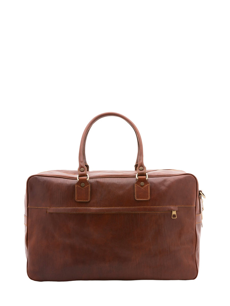 Borsa da viaggio unisex In Vera pelle Made in Italy 53x46x23 cm-4