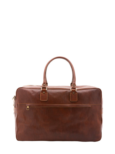 Borsa da viaggio unisex In Vera pelle Made in Italy 53x46x23 cm-0
