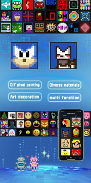 Pixel screen Bluetooth DIY point control screen alarm clock time screen wall-mounted LED pixel light full color dynamic smart DIy